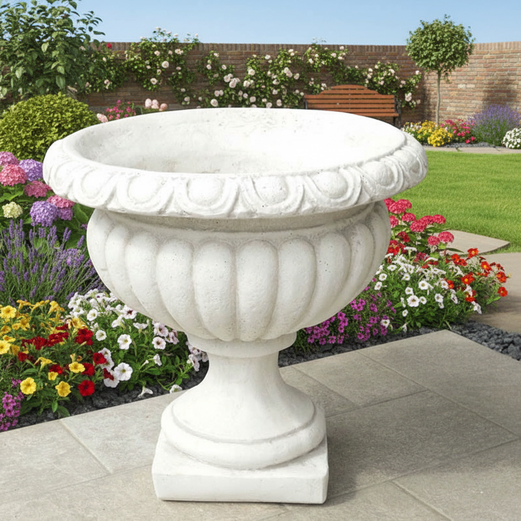 Marmor-Vase Mario Carrara-Guss 45x45 cm