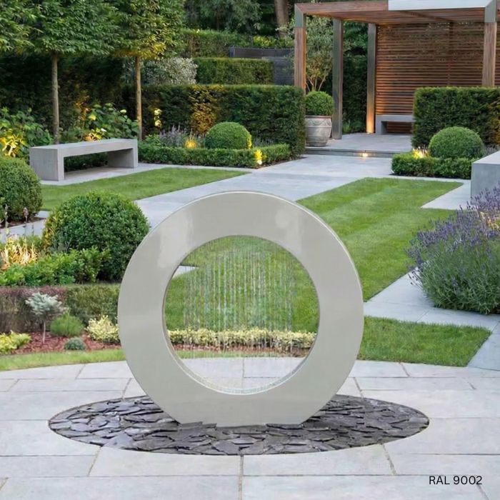 Designbrunnen Wassertor Rund RAL Farben