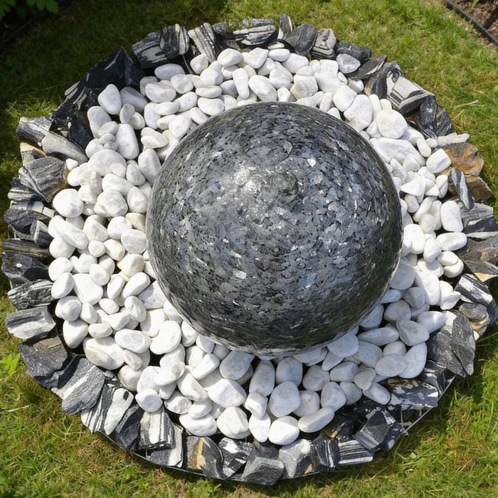 Garten Kugelbrunnen Granit Sky