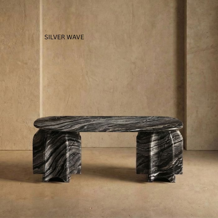 Luxus Marmor Sitzbank Henrik - verschiedene Sorten