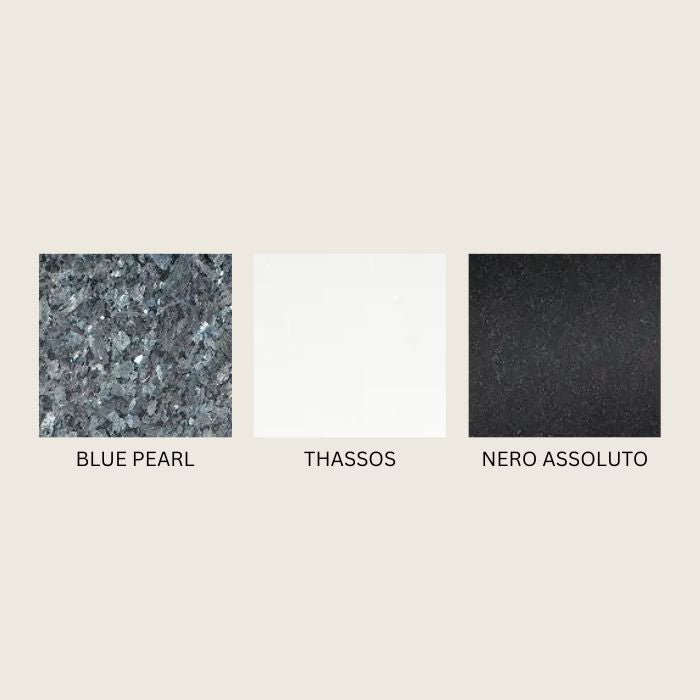 Steinsortenauswahl Wasserwand Blue Pearl Small