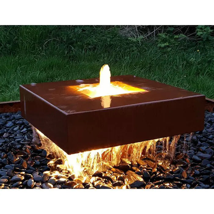 Edelstahl Gartenbrunnen Wassertisch