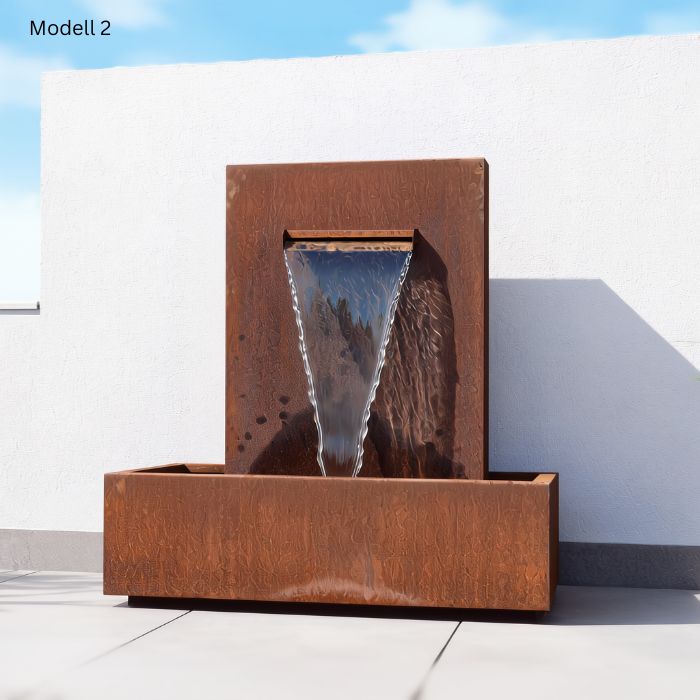 Cortenstahl Outdoor Wasserfall