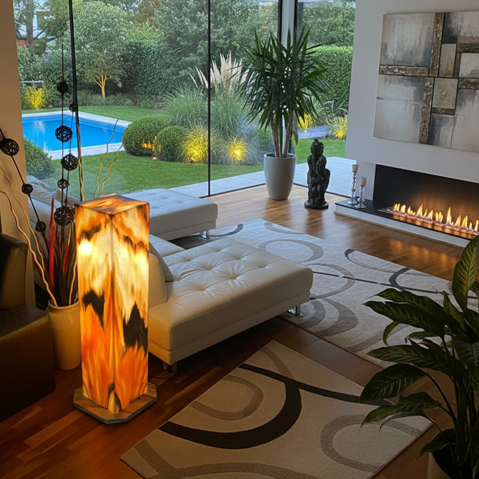 Standlampe Sölker Marmor H 120cm