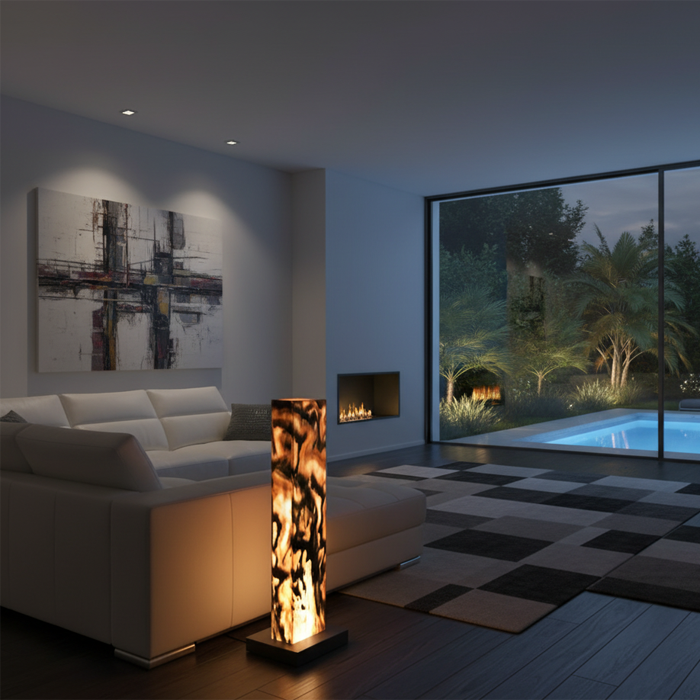 Standlampe Sölker Marmor H 120cm Rectangle