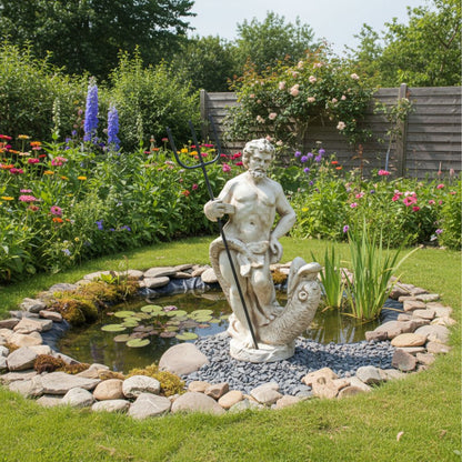Garden Marble Figure Neptune