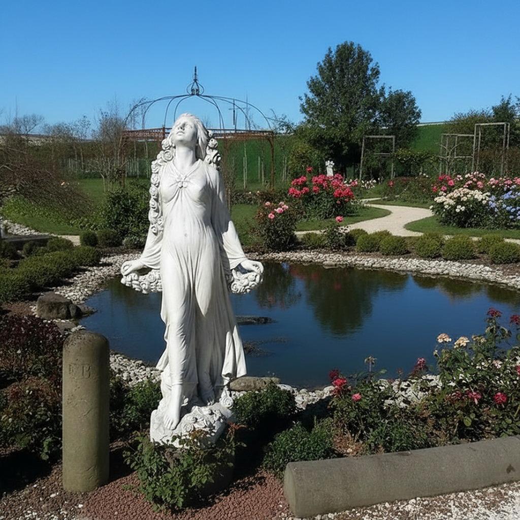 Garden Marble Figure Venus, Goddess Of Flowers