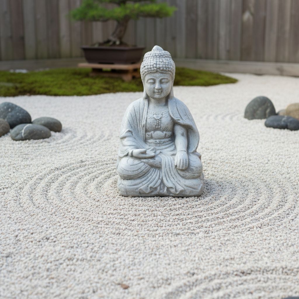 Garten Marmorfigur Buddha II