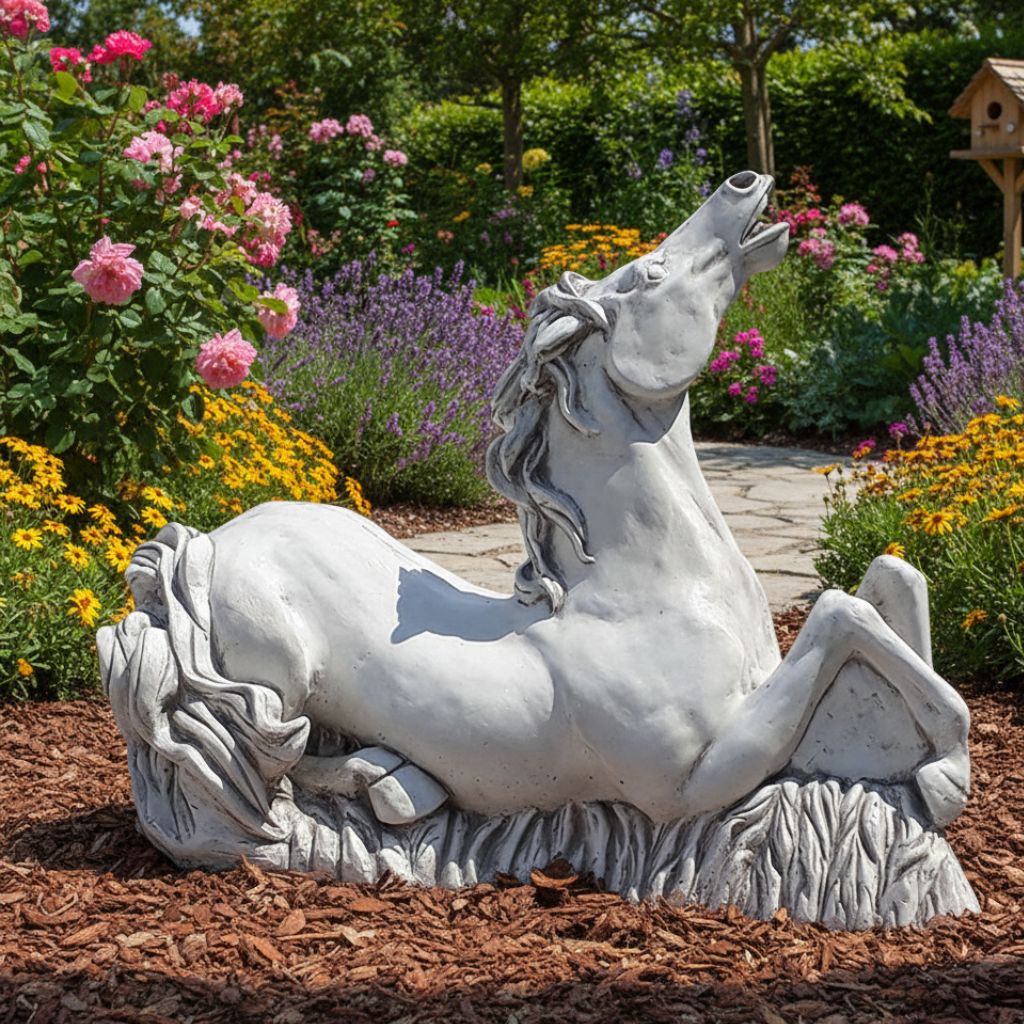 Garden Marble Figure Roman Horse
