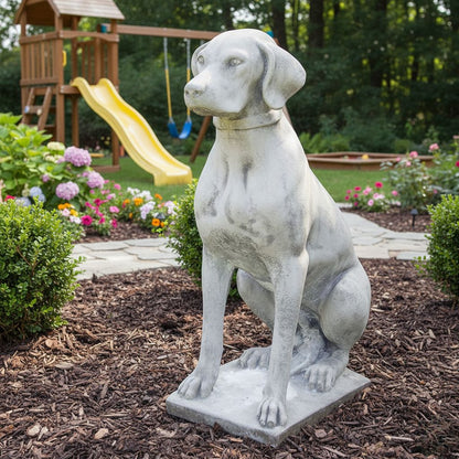 Garden Marble Figure Dog