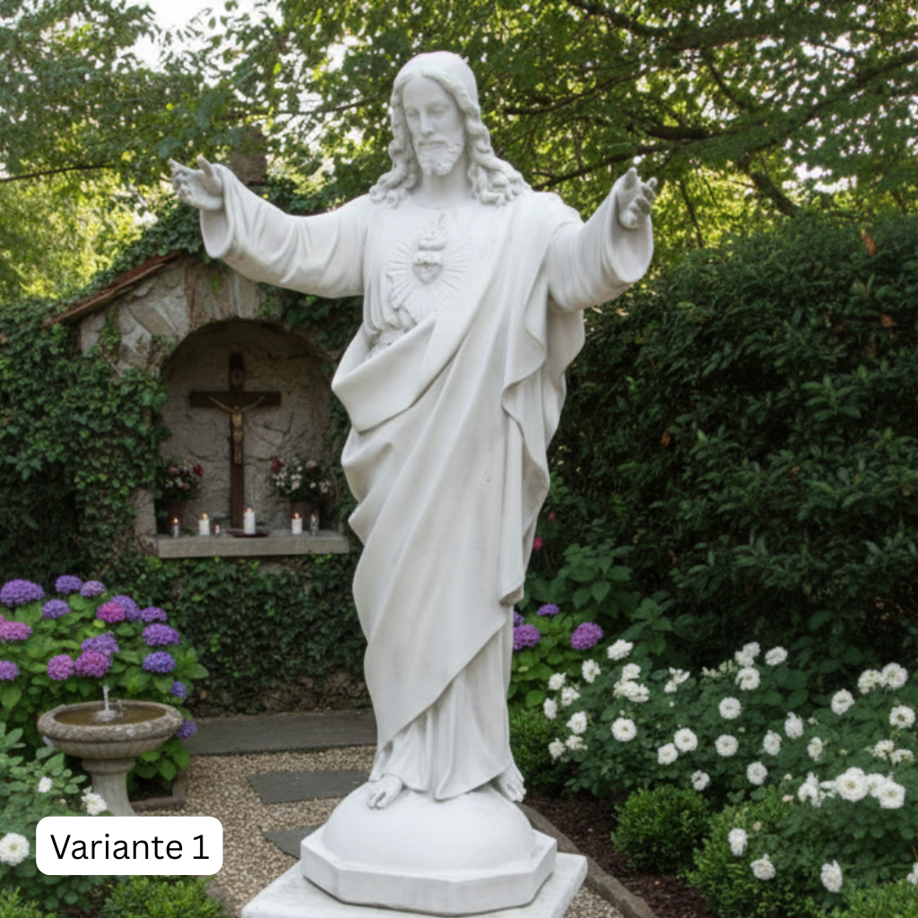 Garden Marble Figure Holy Heart