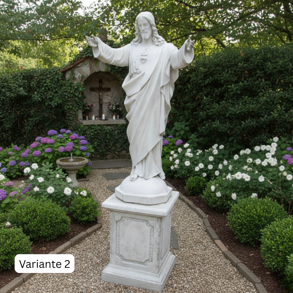 Garden Marble Figure Holy Heart