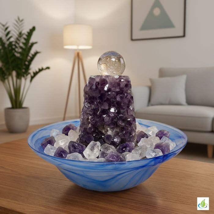 Edelstein Zimmerbrunnen Amethyst
