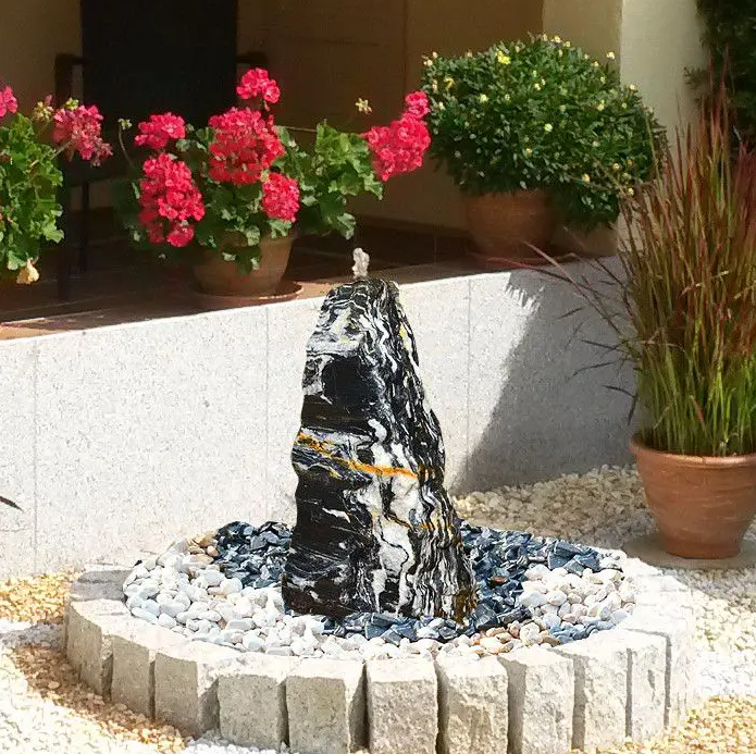 Quellsteinset Black Angel Marmor