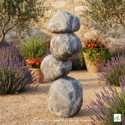 Charcoal Marmor Showstein "Campeche" Nr 2/H 112cm