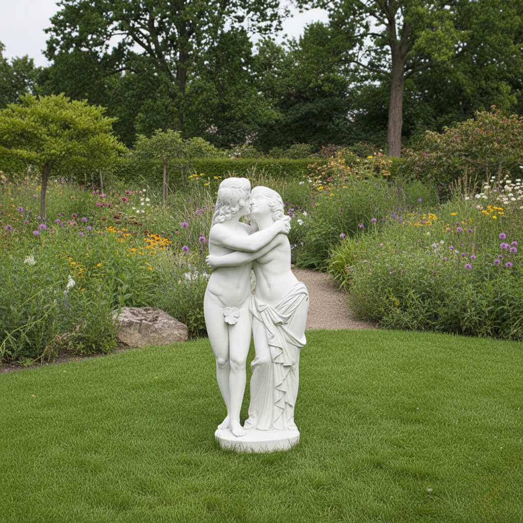Garden Marble Figure Eros And Solea
