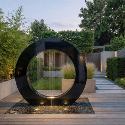 Designbrunnen Wassertor Rund RAL Farben