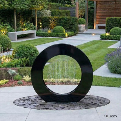 Designbrunnen Wassertor Rund RAL Farben