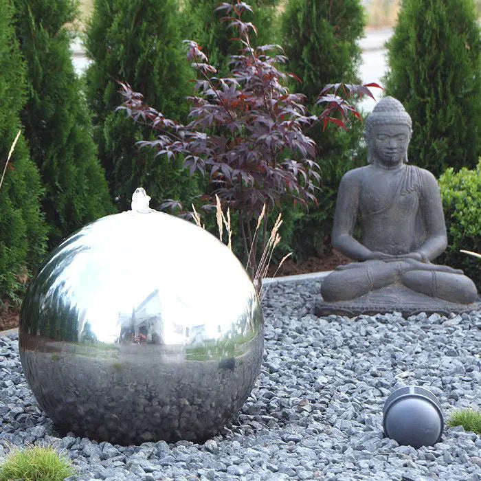 Edelstahl Kugelbrunnen GB
