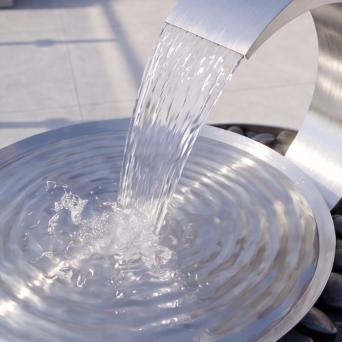 Edelstahl Wasserschale Wasserfall Mix