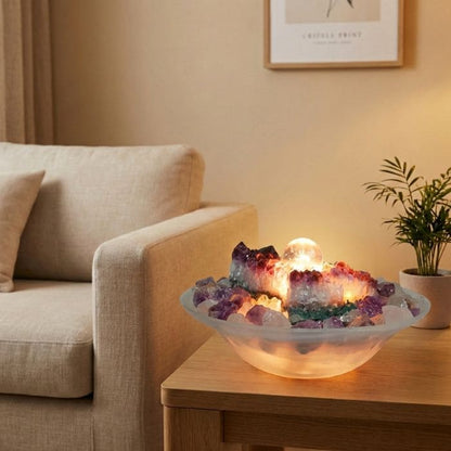 Edelstein Kugelbrunnen Amethyst Geode