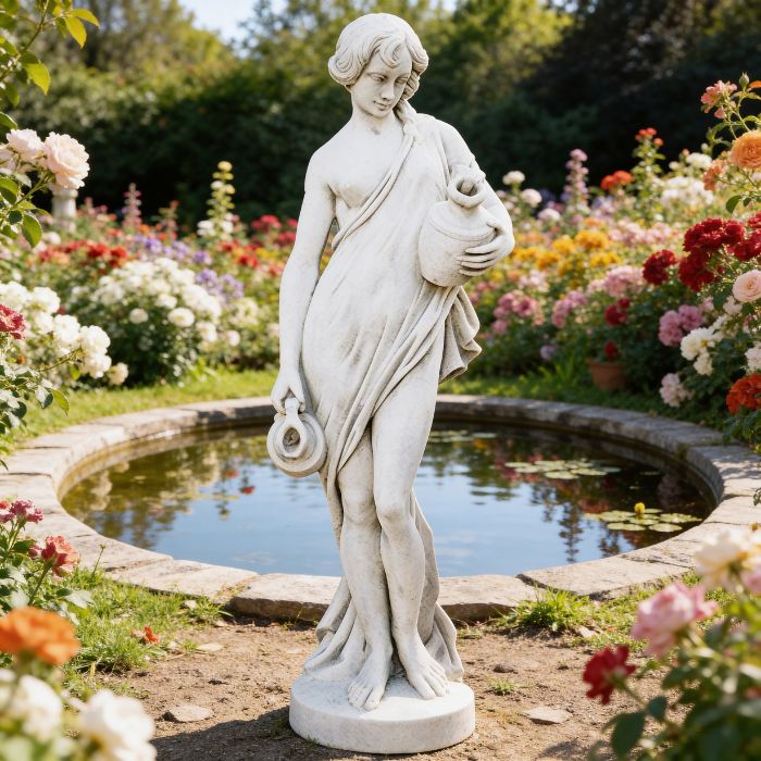 Garden marble figure Acquaiola