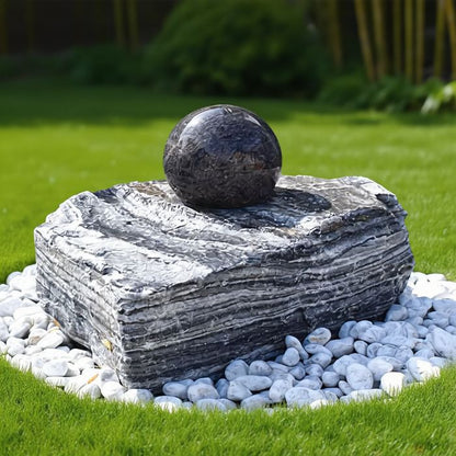 Garten Kugelbrunnen Granit Marmor