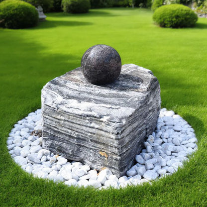 Garten Kugelbrunnen Granit Marmor