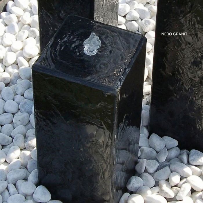 Granit Design Säulenbrunnen Eck 3er SET - verschiedene Sorten