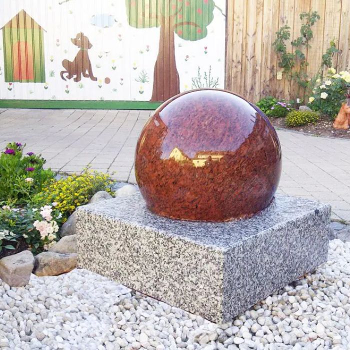 Granit Outdoor Kugelbrunnen Quad