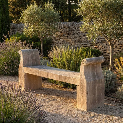 Kalkstein Premium Sitzbank Yves