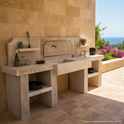 Kitchenette Calcaire antique