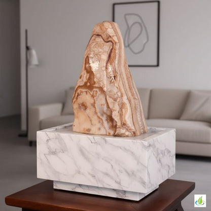 Skulpturbrunnen Onyx Marmor Lisbon