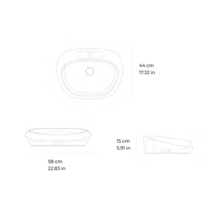 Luxus Marmor-Waschbecken 58x44cm verschiedene Sorten