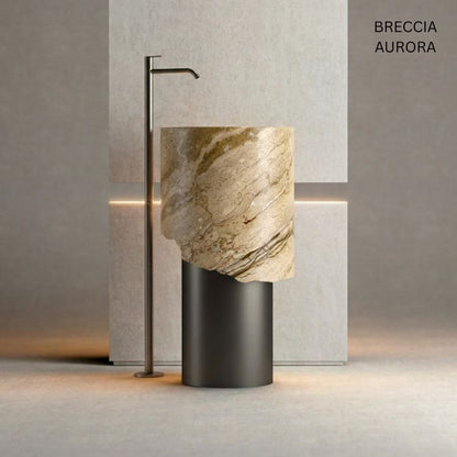 Lavabo de mármol natural Ø 44cm | Diferentes variedades | Baño de lujo