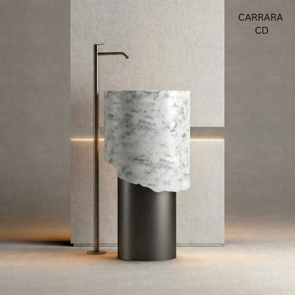 Lavabo de mármol natural Ø 44cm | Diferentes variedades | Baño de lujo