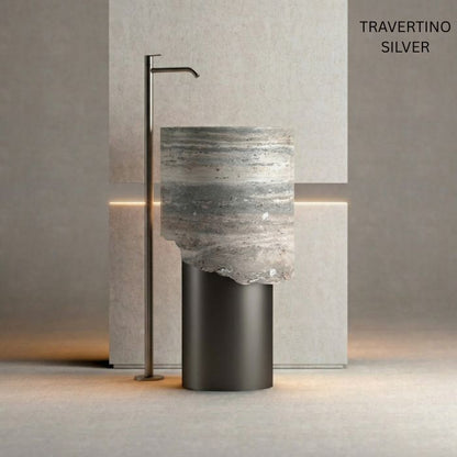 Lavabo de mármol natural Ø 44cm | Diferentes variedades | Baño de lujo