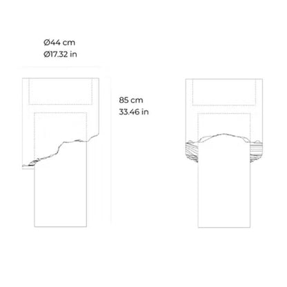 Lavabo de mármol natural Ø 44cm | Diferentes variedades | Baño de lujo