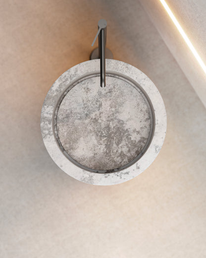 Lavabo de mármol natural Ø 44cm | Diferentes variedades | Baño de lujo