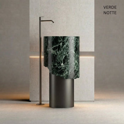 Lavabo de mármol natural Ø 44cm | Diferentes variedades | Baño de lujo