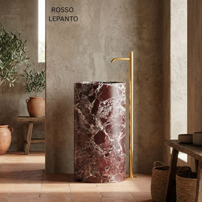 Lavabo de mármol natural altura 85cm | Diferentes variedades | Baño de lujo