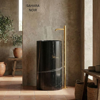 Lavabo de mármol natural altura 85cm | Diferentes variedades | Baño de lujo