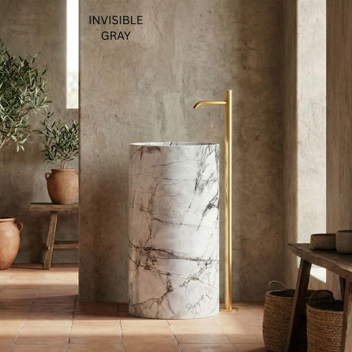 Lavabo de mármol natural altura 85cm | Diferentes variedades | Baño de lujo
