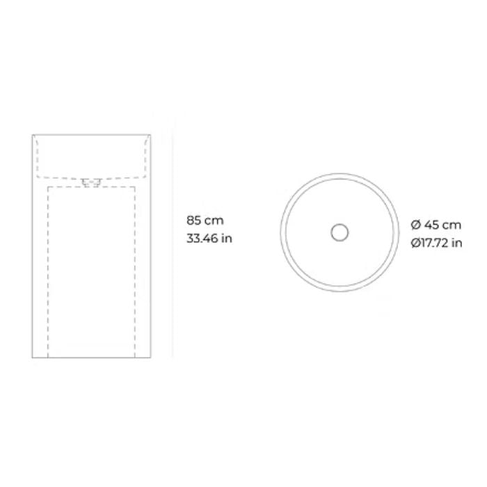 Lavabo de mármol natural altura 85cm | Diferentes variedades | Baño de lujo