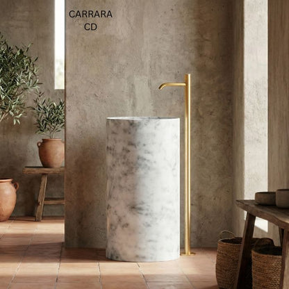 Lavabo de mármol natural altura 85cm | Diferentes variedades | Baño de lujo