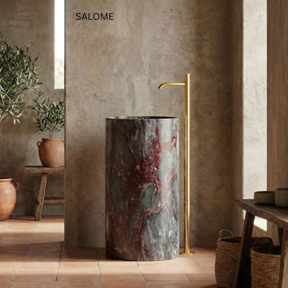 Lavabo de mármol natural altura 85cm | Diferentes variedades | Baño de lujo