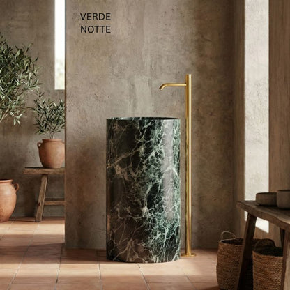 Lavabo de mármol natural altura 85cm | Diferentes variedades | Baño de lujo