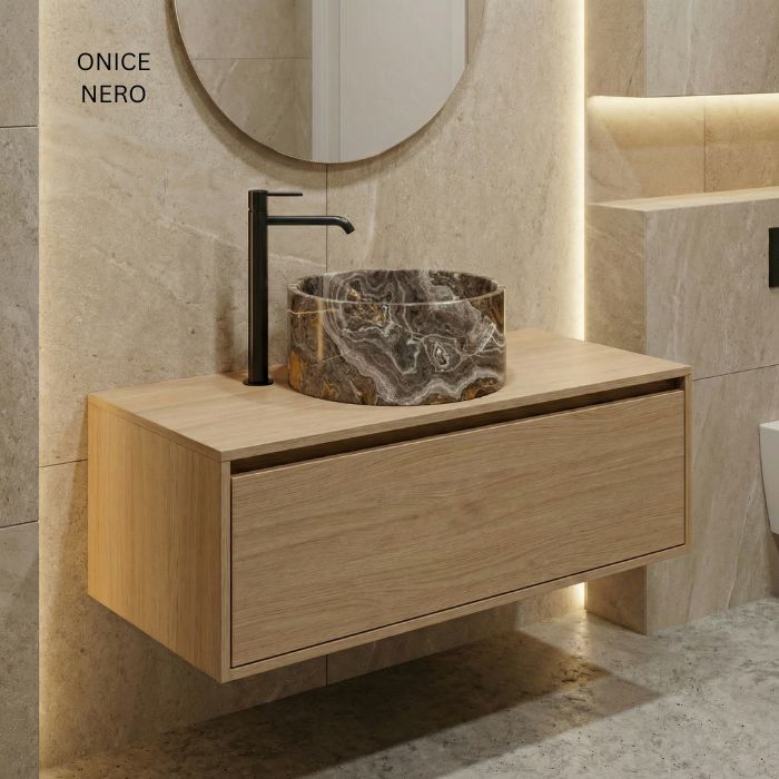 Lavabo de mármol natural Ø 45cm | Diferentes variedades | Baño de lujo