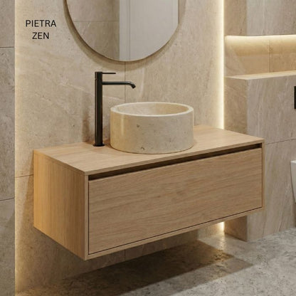 Lavabo de mármol natural Ø 45cm | Diferentes variedades | Baño de lujo