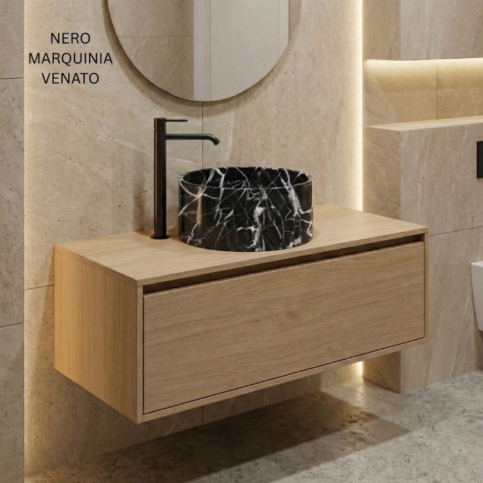 Lavabo de mármol natural Ø 45cm | Diferentes variedades | Baño de lujo